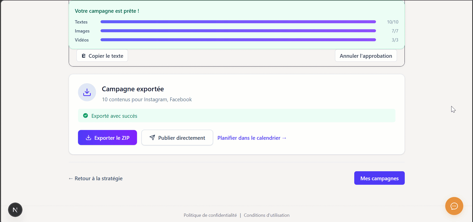 Export & publication